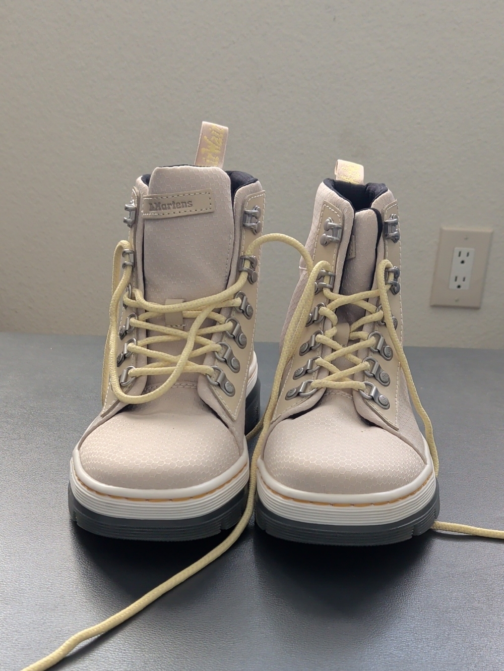 Dr. Martens Women's Beige Lace-Up Air Wair Boots Never Worn